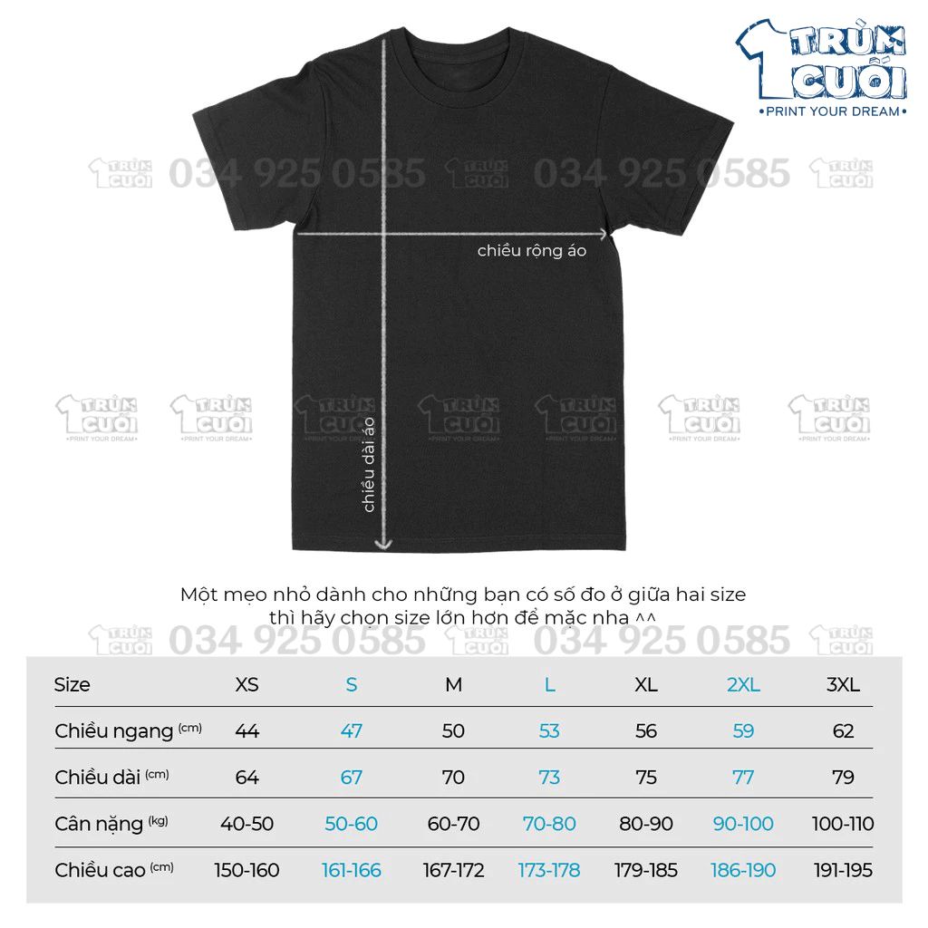  Áo thun Tự chọn, Trùm Cuối Customed, Cotton 100% 2 màu nam nữ 
