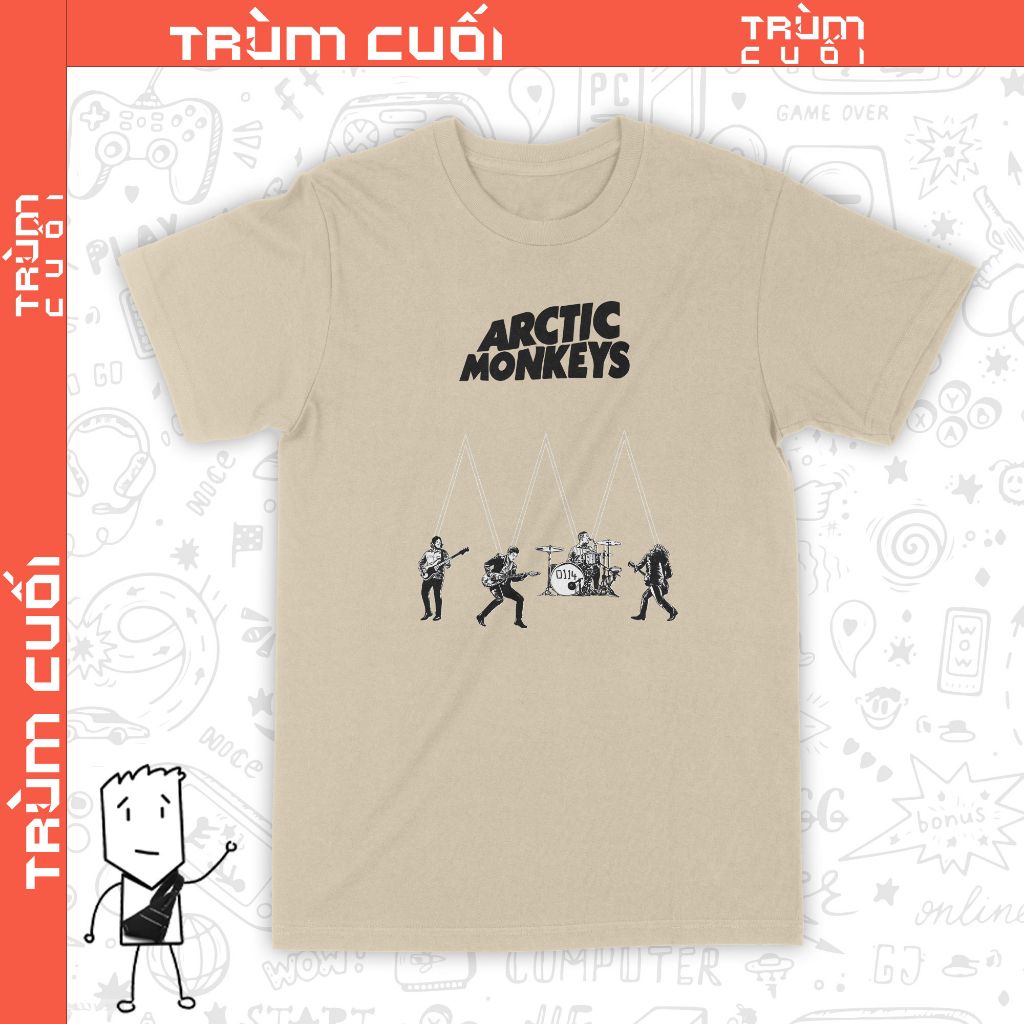  Áo thun Artics Monkey, Trùm Cuối Thần tượng âm nhạc, Unisex Cotton 100% 2 màu nam nữ 0268 