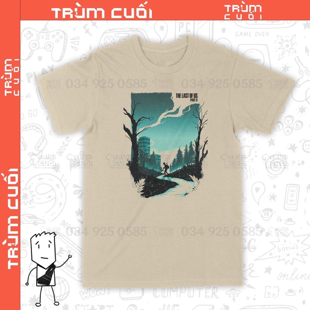  Áo thun The Last of Us, Trùm Cuối Game,Unisex Cotton 100% 2 màu nam nữ 0216 