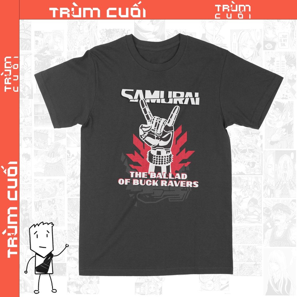  Áo thun SAMURAI: The Ballad of Buck Ravers - Cyberpunk 2077 Unisex Trùm Cuối Game, Cotton 100% 2 màu nam nữ 0077 