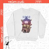  Áo Sweater Tony Tony Chopper - One Piece, Trùm Cuối Unisex Anime Cine, Nỉ Bông 100% 2 màu nam nữ 0161 