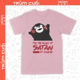  Áo thun Gấu Kumamon Satan, Trùm Cuối Meme Animal, Unisex Cotton 100% 2 màu nam nữ 0421 