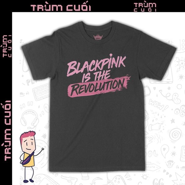  Áo thun BLɅϽKPIИK Revolution, Trùm Cuối Thần Tượng Âm Nhạc, Cotton 100% 2 màu nam nữ 0293 