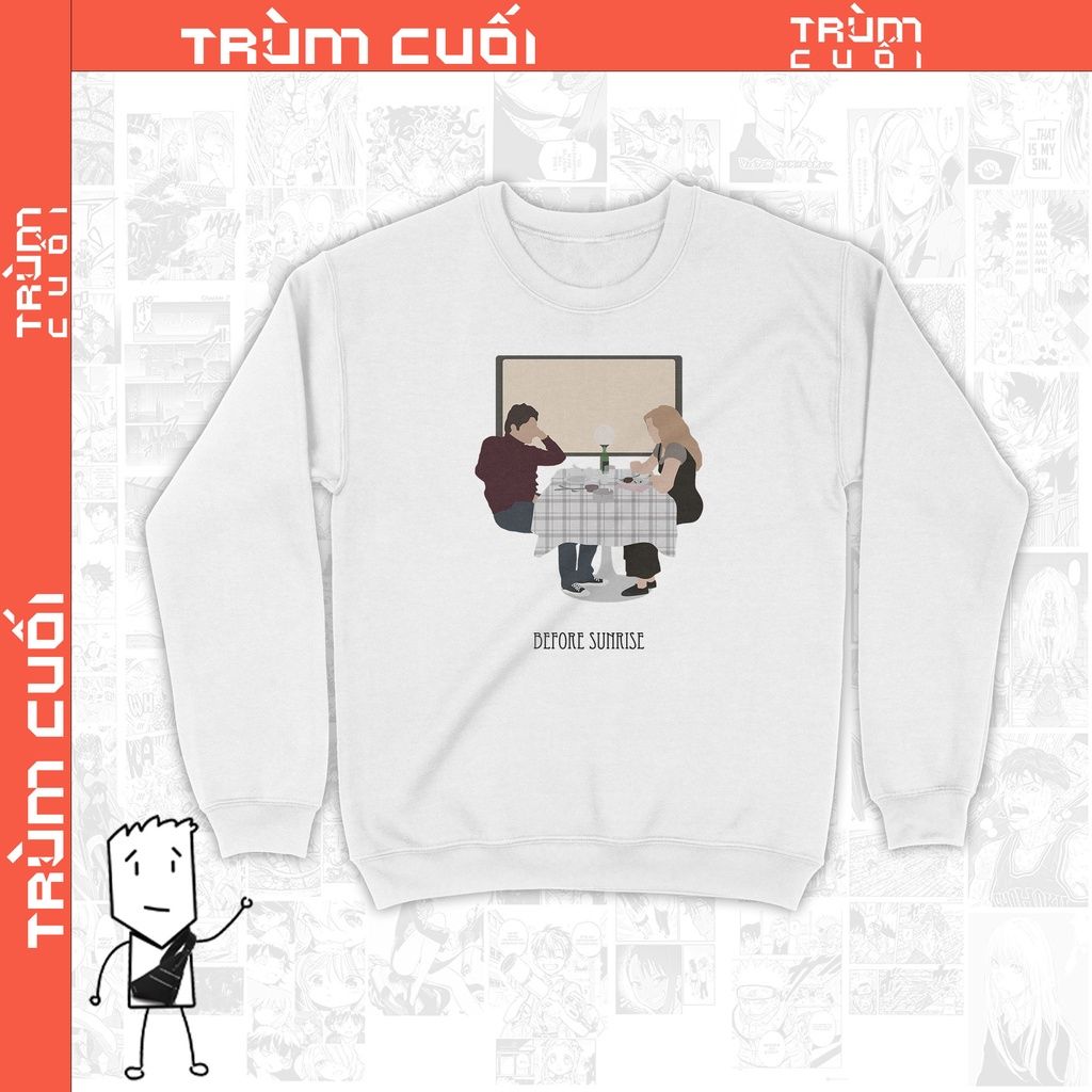  Áo Sweater Before Sunries - Movie Trùm Cuối Unisex Cine, Nỉ Bông 100% 2 màu nam nữ 0111 