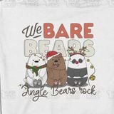  Áo hoodie Xmas We Bare Bears, Trùm Cuối Cartoon Christmas Festival , Unisex Nỉ Bông 100% 2 màu nam nữ 0383 