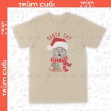  Áo thun Santa Cat, Trùm Cuối Christmas Festival, Unisex Cotton 100% 2 màu nam nữ 0381 