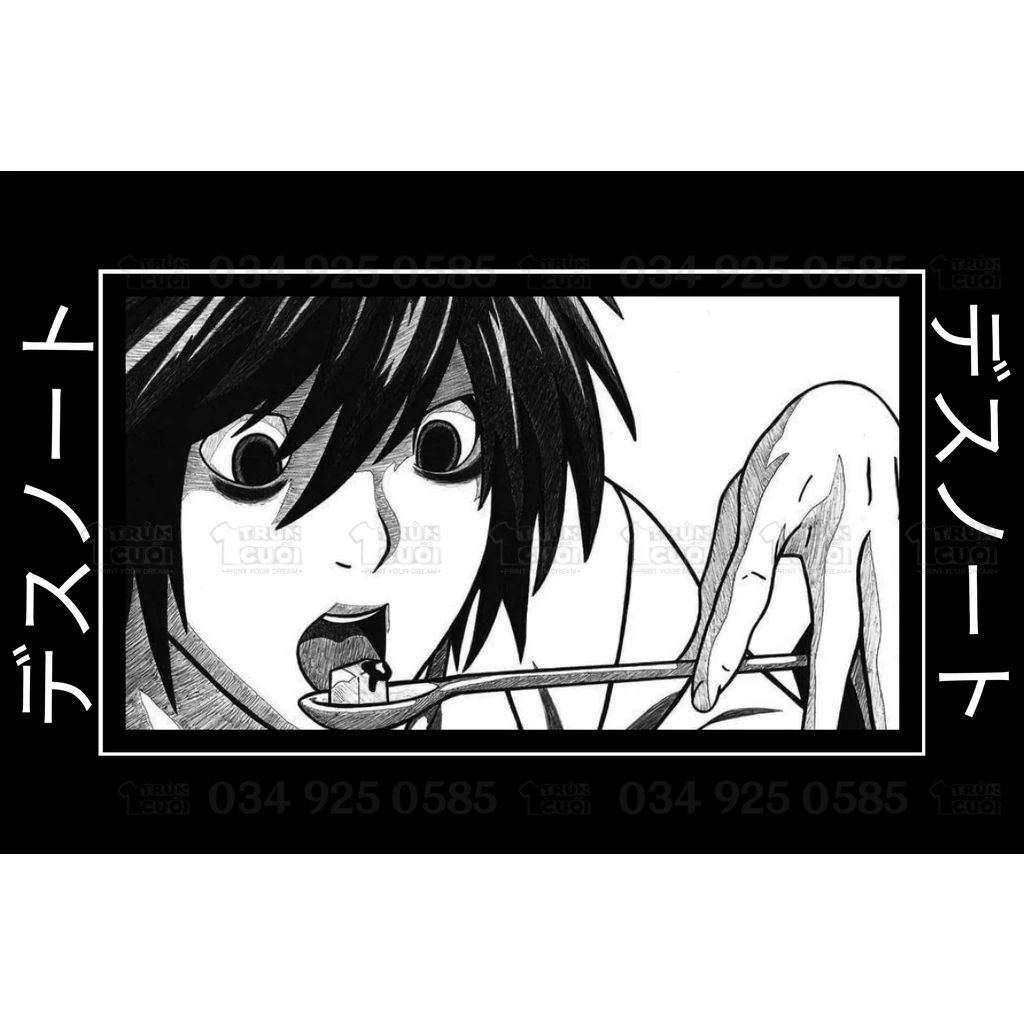  Áo Sweater Death Note L, Trùm Cuối Anime, Unisex Nỉ Bông 100% 2 màu nam nữ 0094 