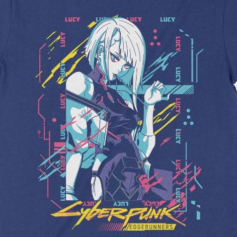  Áo thun Lucy - Cyberpunk Edgerunner, Trùm Cuối Anime Game, Unisex Cotton 100% 2 màu nam nữ 0358 