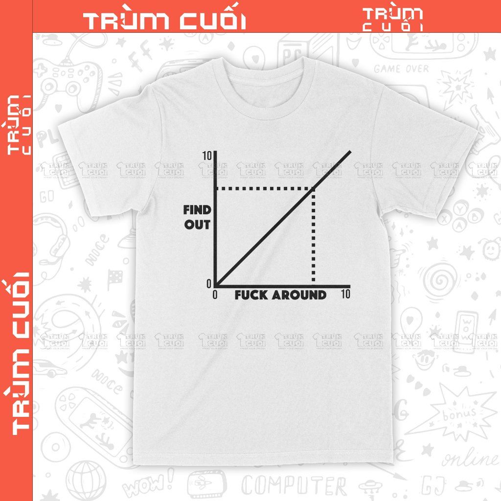  Áo thun fuck around and find out, Trùm Cuối Meme, Unisex Cotton 100% 2 màu nam nữ 0420 