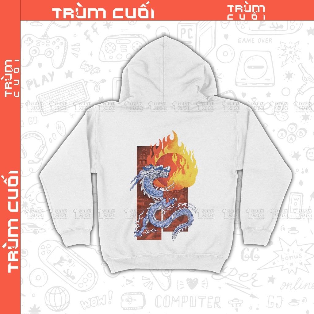  Áo hoodie 2 mặt Hỏa Thần Long, Trùm Cuối Đăng Hỏa Chi Thần 2024, Nỉ bông 100% 2 màu nam nữ 0402 