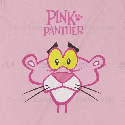  Áo thun Pink Panther, Trùm Cuối Cartoon Cine, Unisex Cotton 100% 2 màu nam nữ 0208 