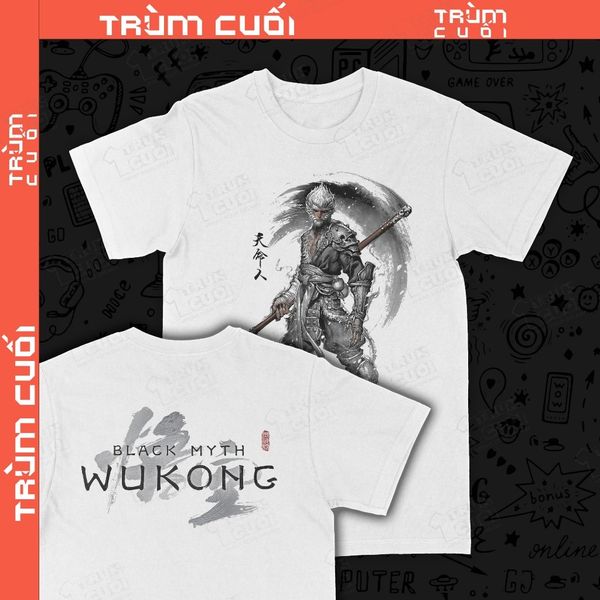 Áo thun Black Myth: Wukong - Hắc Thoại: Ngộ Không, Trùm Cuối Game, Unisex Cotton 100% nam nữ 0439 