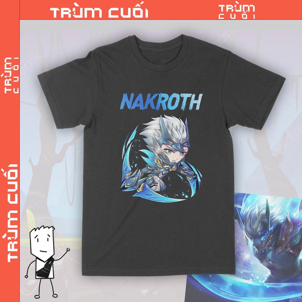  Áo thun Nakroth Chibi - Áo liên quân Unisex Trùm Cuối Game, Cotton 100% 2 màu nam nữ 