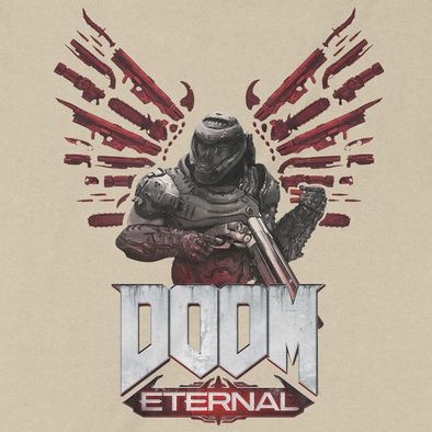  Áo thun Doom Eternal, Trùm cuối Game, Unisex Cotton 100% 2 màu nam nữ 0215 