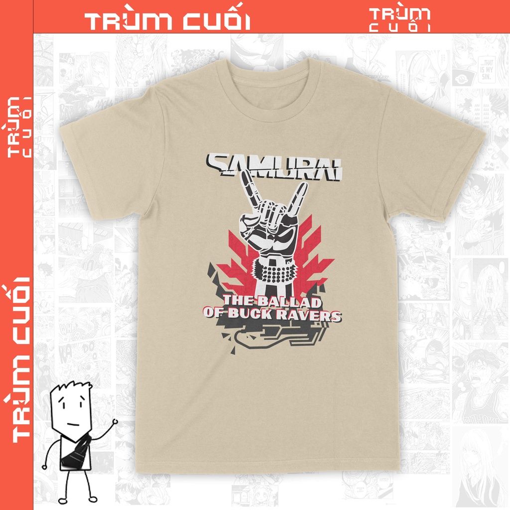  Áo thun SAMURAI: The Ballad of Buck Ravers - Cyberpunk 2077 Unisex Trùm Cuối Game, Cotton 100% 2 màu nam nữ 0077 