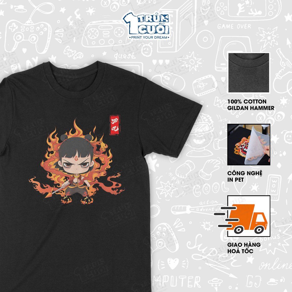  Áo thun Na Tra Chibi, Trùm Cuối Cine, Cotton 100% Unisex 2 màu nam nữ 0455 