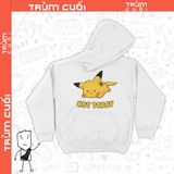  Áo Hoodie Pikachu Not Today, Trùm Cuối Game Anime, Unisex Nỉ Bông100% 2 màu nam nữ 0222 