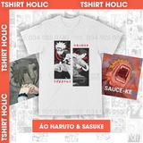  Áo thun Naruto và Sasuke Unisex Trùm Cuối Anime, Cotton 100% 2 màu nam nữ 0008 