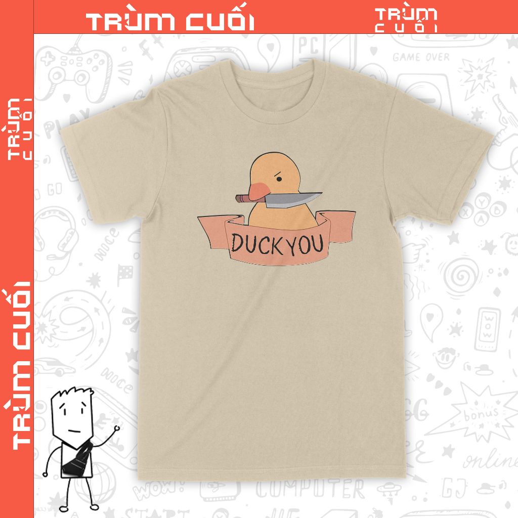 Áo thun 2 mặt Duck You, Trùm Cuối Casual, Unisex Cotton 100% 2 mặt 0302 