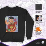  Áo sweater cậu Pảnh ôm Rắn Tía, Trùm Cuối x Đăng Hoả Chi Thần - Tết 2025, Nỉ Bông 100% Unisex nam nữ 