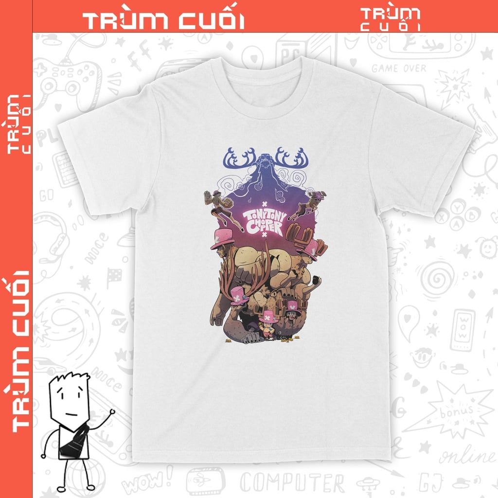  Áo thun Tony Tony Chopper - One Piece, Trùm Cuối Anime Cine, Unisex Cotton 100% 2 màu nam nữ 0161 