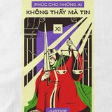  Áo thun Tarot - Justice, Firewood x Trùm Cuối, Unisex Cotton 100% 2 màu nam nữ 0394 