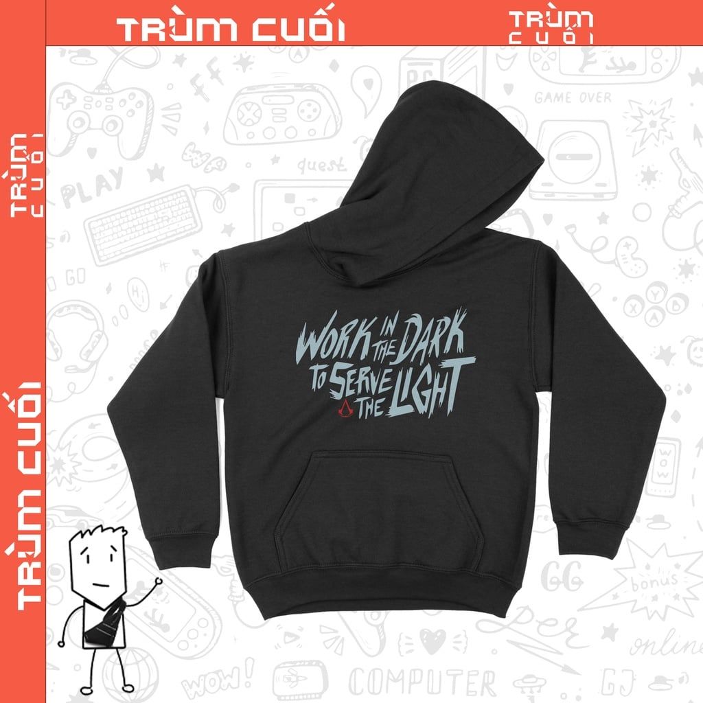  Áo Hoodie Assassin's Creed: Lời Thề Unisex Trùm Cuối Gane, Nỉ Bông100% 2 màu nam nữ 0149 