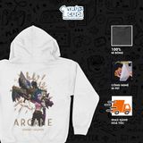  Áo hoodie Arcane Jinx Thần Đồng, Trùm Cuối Game Liên Minh Huyền Thoại, Nỉ Bông 100% Unisex nam nữ 0449 