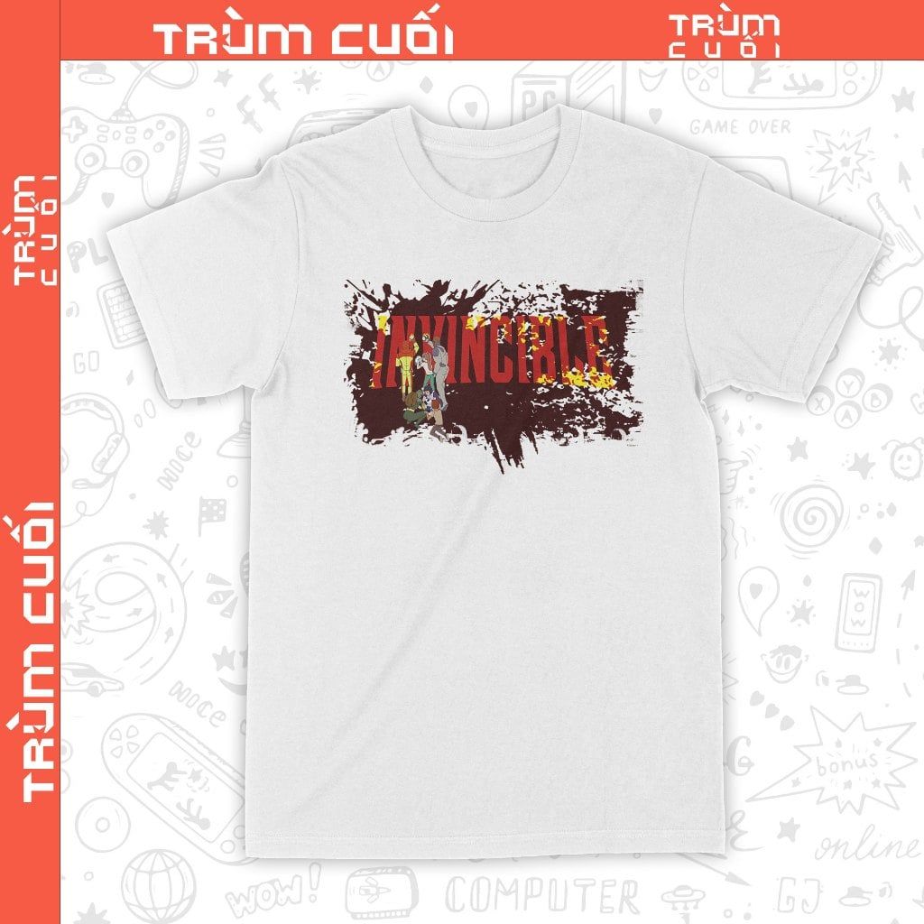  Áo thun Invincible ft. Guardians of the Globe, Trùm Cuối Cine, Cotton 100% 2 màu nam nữ 0371 