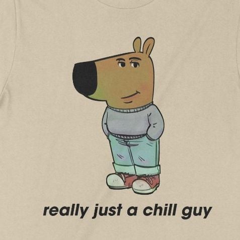  Áo thun Anh chàng thư thái - just a chill guy, Trùm Cuối Meme, Unisex Cotton 100% 4 màu nam nữ 0447 