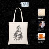  Túi Tote Đăng Hoả Chi Thần, Trùm Cuối 2025, 100% vải Canvas 35x40 cm - Unisex Nam Nữ 2 màu đen trắng 