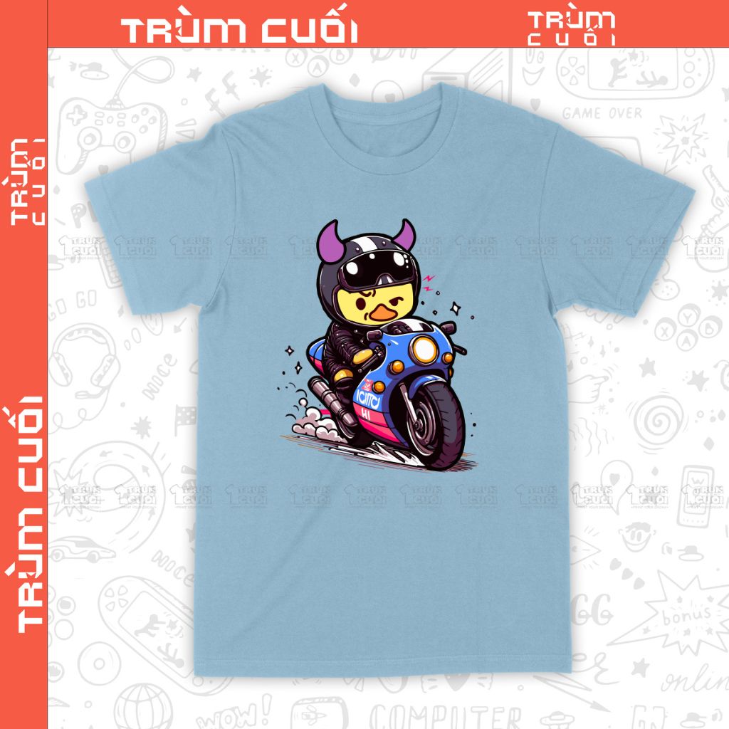  Áo thun Vịt Lái Xe Unisex Trùm Cuối, Cotton 100% 2 màu nam nữ 0041 