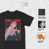  Áo thun Zero Two - Darling in the Franxx, Trùm Cuối Manga Anime, Cotton 100% Unisex 2 màu nam nữ 0443 