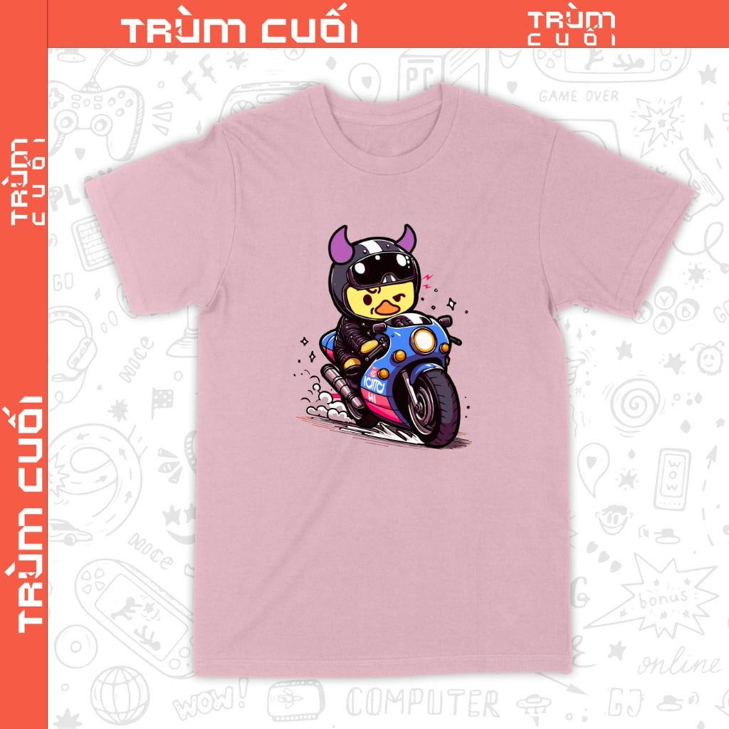  Áo thun Vịt Lái Xe Unisex Trùm Cuối, Cotton 100% 2 màu nam nữ 0041 