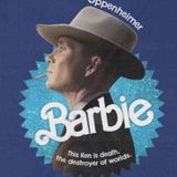  Áo thun Barbie x Oppenheimer: Chàng Ken Tử Thần Ver. Xanh, Trùm Cuối Movie Meme, Unisex Cotton 100% 0292 