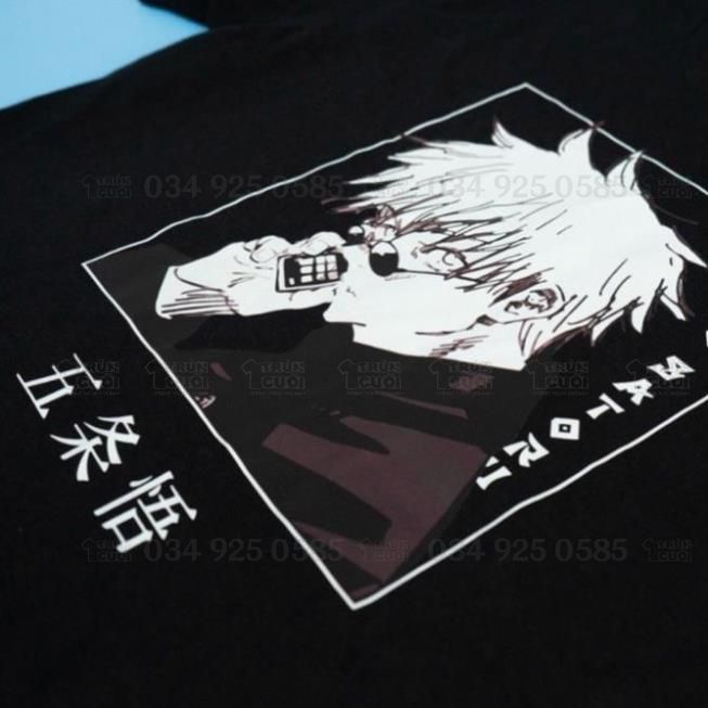  Áo Sweater Jujutsu Kaisen: Gojo Satoru, Trùm Cuối Anime, Unisex Nỉ Bông 100% 2 màu nam nữ 0012 