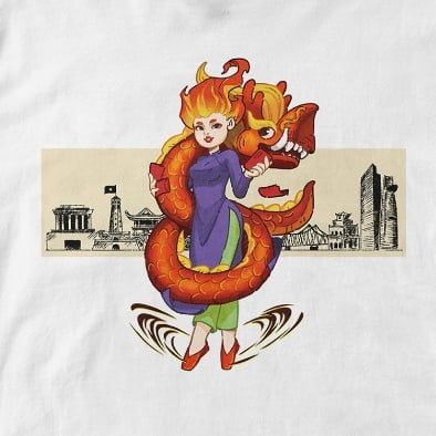  Áo thun Long Nữ Tân Thời, Trùm Cuối Đăng Hỏa Chi Thần 2024, Unisex Cotton 100% 2 màu nam nữ 0406 