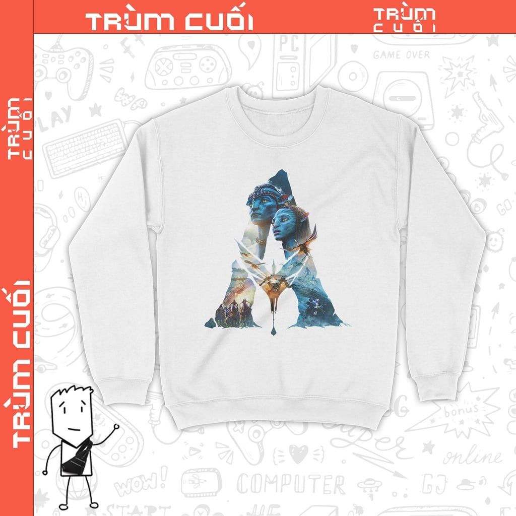  Áo Sweater James Cameron's Avatar, Trùm Cuối Unisex Cine, Nỉ Bông 100% 2 màu nam nữ 0156 
