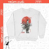  Áo Sweater Lãng Kháck Zoro - One Piece, Trùm cuối Anime Cine, Unisex Nỉ Bông 100% 2 màu nam nữ 0160 