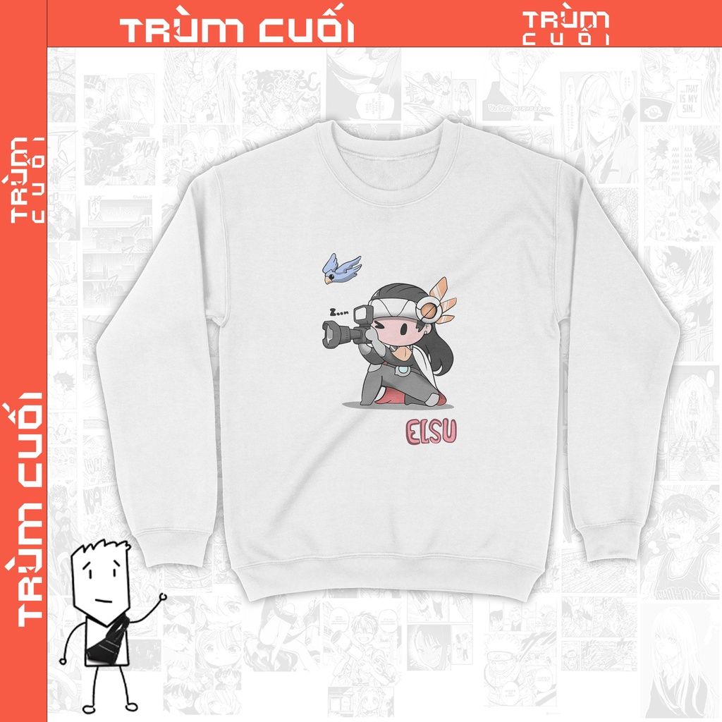  Áo Sweater Elsu chibi - Áo liên quân Unisex Trùm Cuối Game,  Nỉ Bông 100% 2 màu nam nữ 0028 