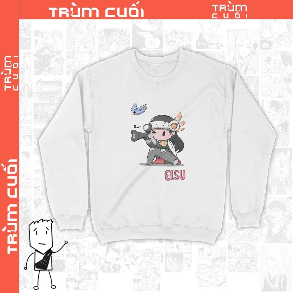  Áo Sweater Elsu chibi - Áo liên quân Unisex Trùm Cuối Game,  Nỉ Bông 100% 2 màu nam nữ 0028 