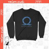  Áo Sweater God of War Ragnarok, Trùm Cuối Game, Unisex Nỉ Bông 100% 2 màu nam nữ 0127 