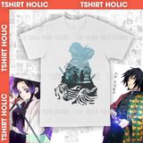 Áo thun Tomioka & Shinobu - Kimetsu Yaiba Unisex Trùm Cuối Anime, Cotton 100% 2 màu nam nữ 0058 