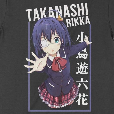  Áo thun Takanashi Rikka Kai, Trùm Cuối Anime, Unisex Cotton 100% 3 màu nam nữ 0342 