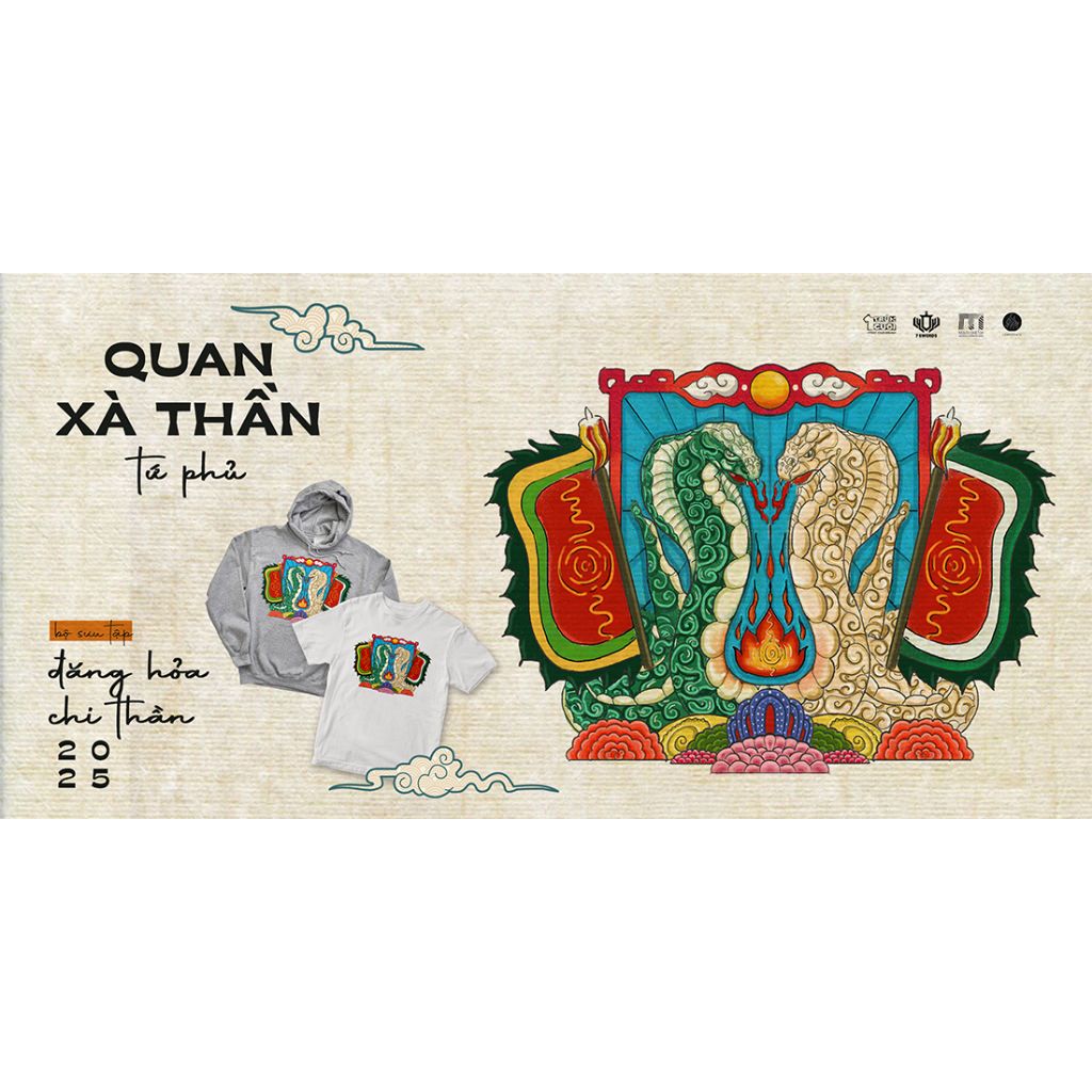  Áo sweater Quan Xà Thần - Tứ Phủ, Trùm Cuối x Đăng Hoả Chi Thần - Tết 2025, Nỉ Bông 100% Unisex 