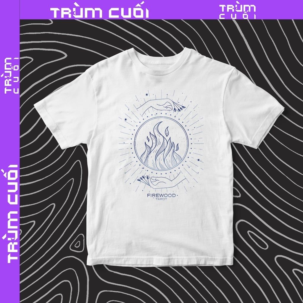  Áo thun Tarot Firewood, Firewood x Trùm Cuối, Unisex Cotton 100% 2 màu nam nữ 0401 