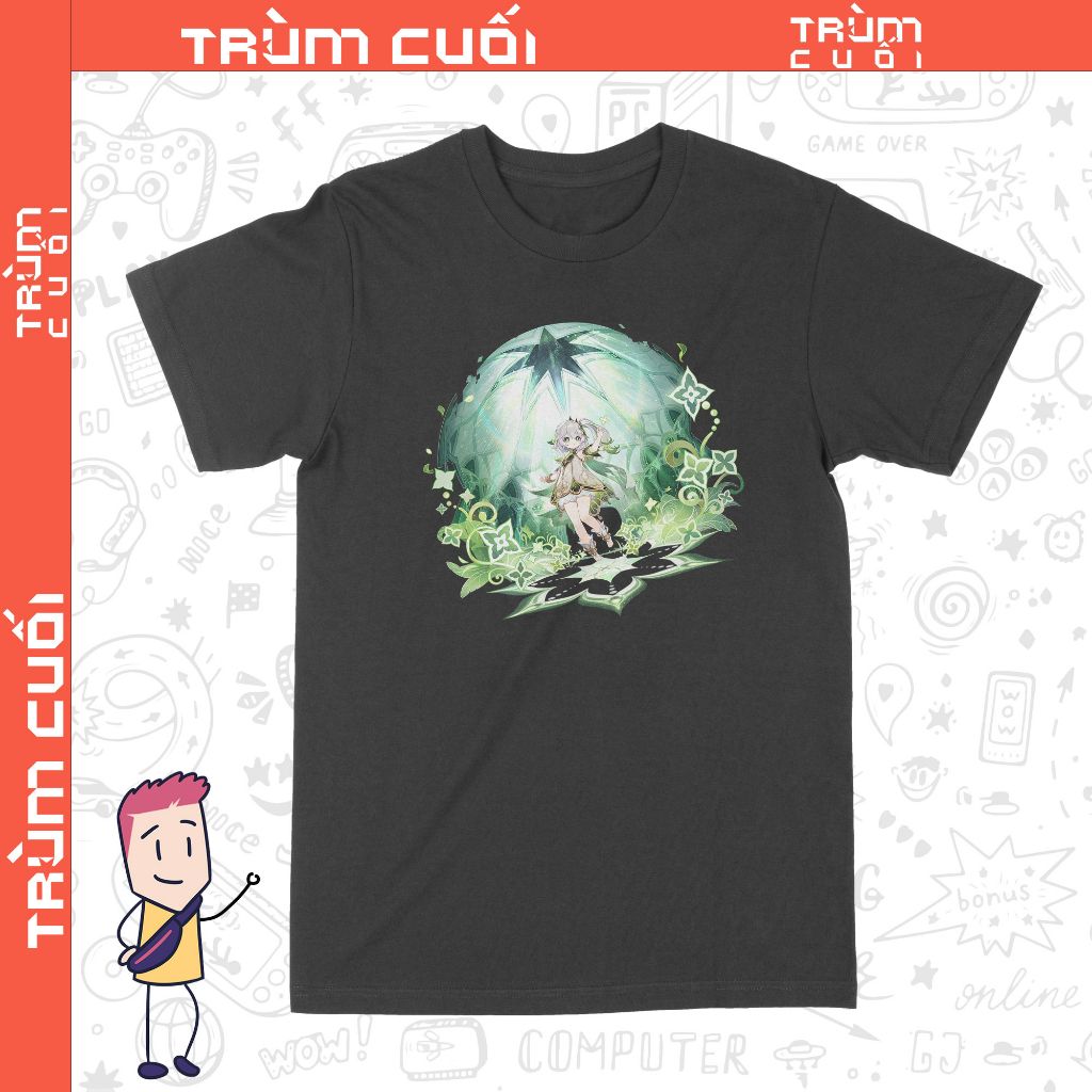  Áo thun Nahida - Ước Nguyện,Trùm Cuối Game Genshin, Unisex Cotton 100% 2 màu nam nữ 0257 