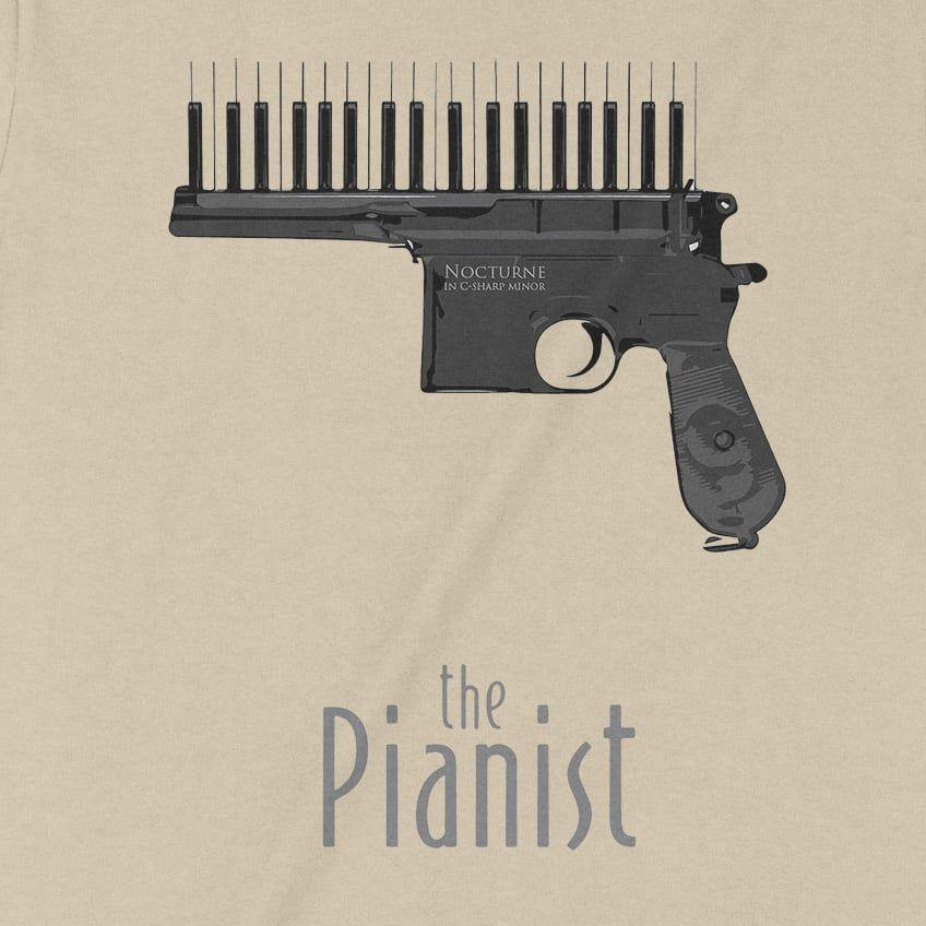  Áo thun The Pianist - Nghệ Sĩ Dương Cầm, Trùm Cuối Cine, Unisex Cotton 100% 2 màu nam nữ 0281 