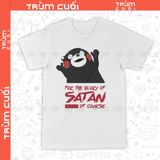  Áo thun Gấu Kumamon Satan, Trùm Cuối Meme Animal, Unisex Cotton 100% 2 màu nam nữ 0421 