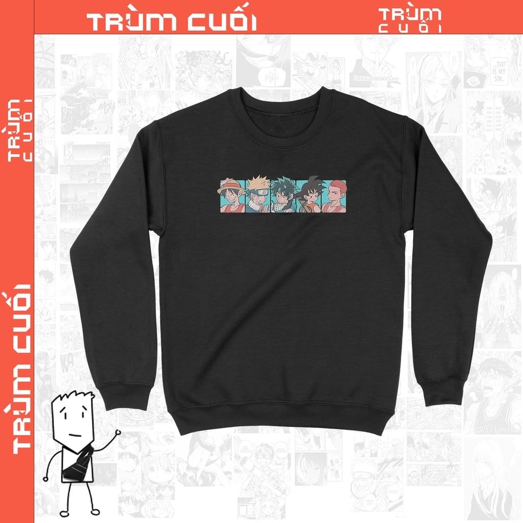  Áo Sweater Manga Main Kinh Điển 1 Unisex Trùm Cuối Manga Anime,  Nỉ Bông 100% 2 màu nam nữ 0060 